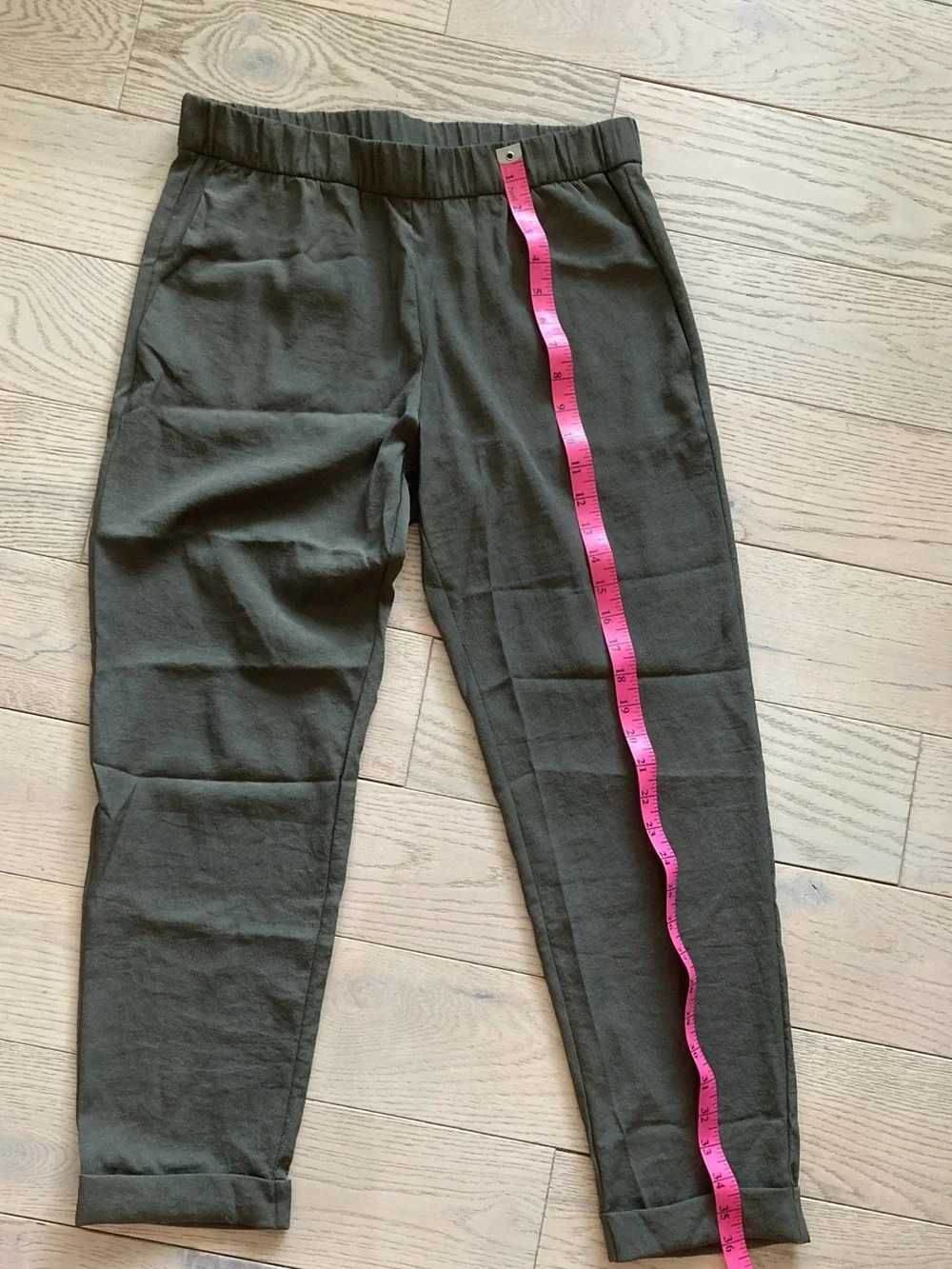 Vintage H&M Olive Green Elastic Waist Casual Pants